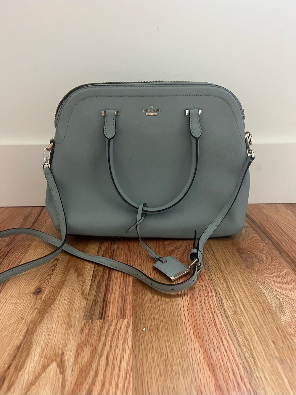 kate spade Dome Satchel in Dusty Blue-Gray